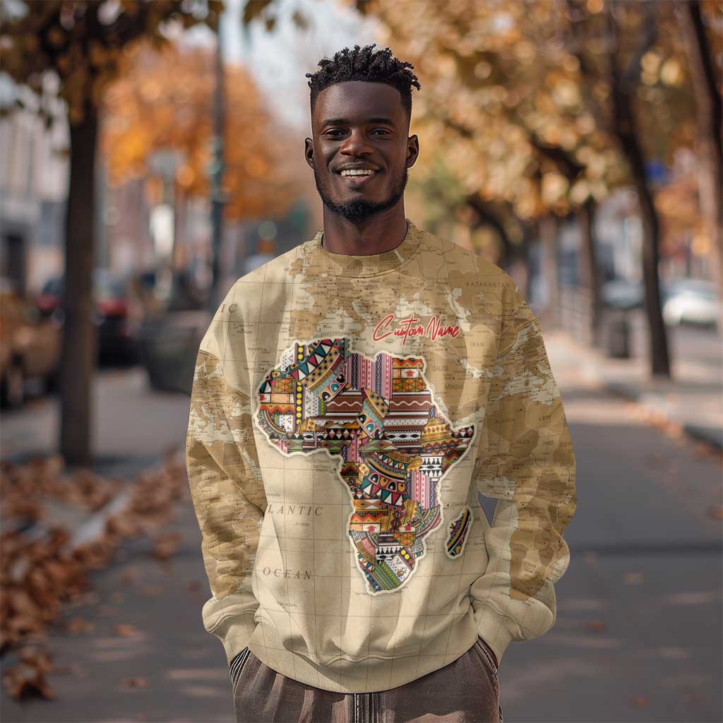 Personalized Africa On World Map Sweatshirt