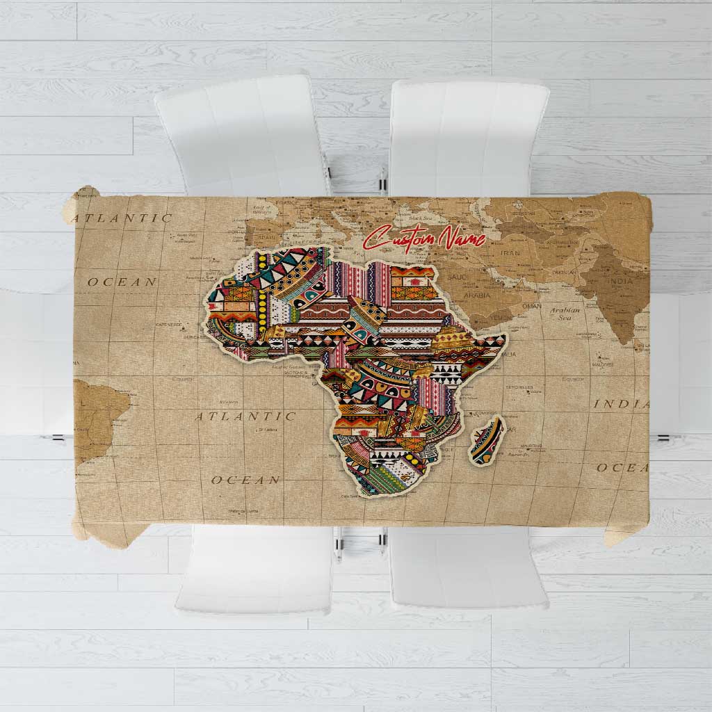 Personalized Africa On World Map Tablecloth