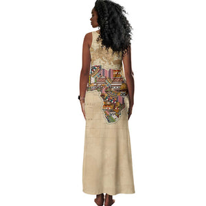 Personalized Africa On World Map Tank Maxi Dress