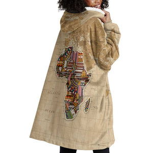 Personalized Africa On World Map Wearable Blanket Hoodie