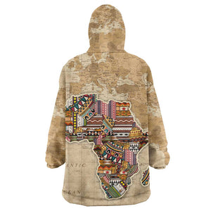 Personalized Africa On World Map Wearable Blanket Hoodie