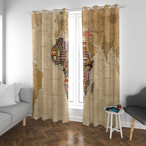 Personalized Africa On World Map Window Curtain