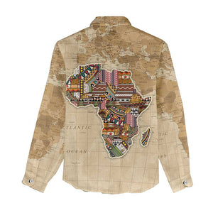 Personalized Africa On World Map Women Casual Shirt