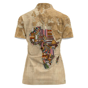 Personalized Africa On World Map Women Polo Shirt