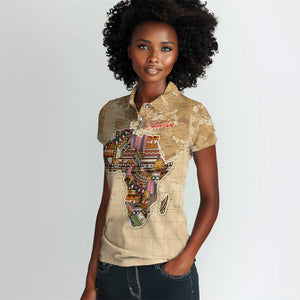 Personalized Africa On World Map Women Polo Shirt