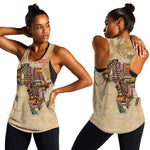 Personalized Africa On World Map Women Racerback Tank