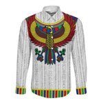 Egyptian Horus Long Sleeve Button Shirt Gods of Egypt