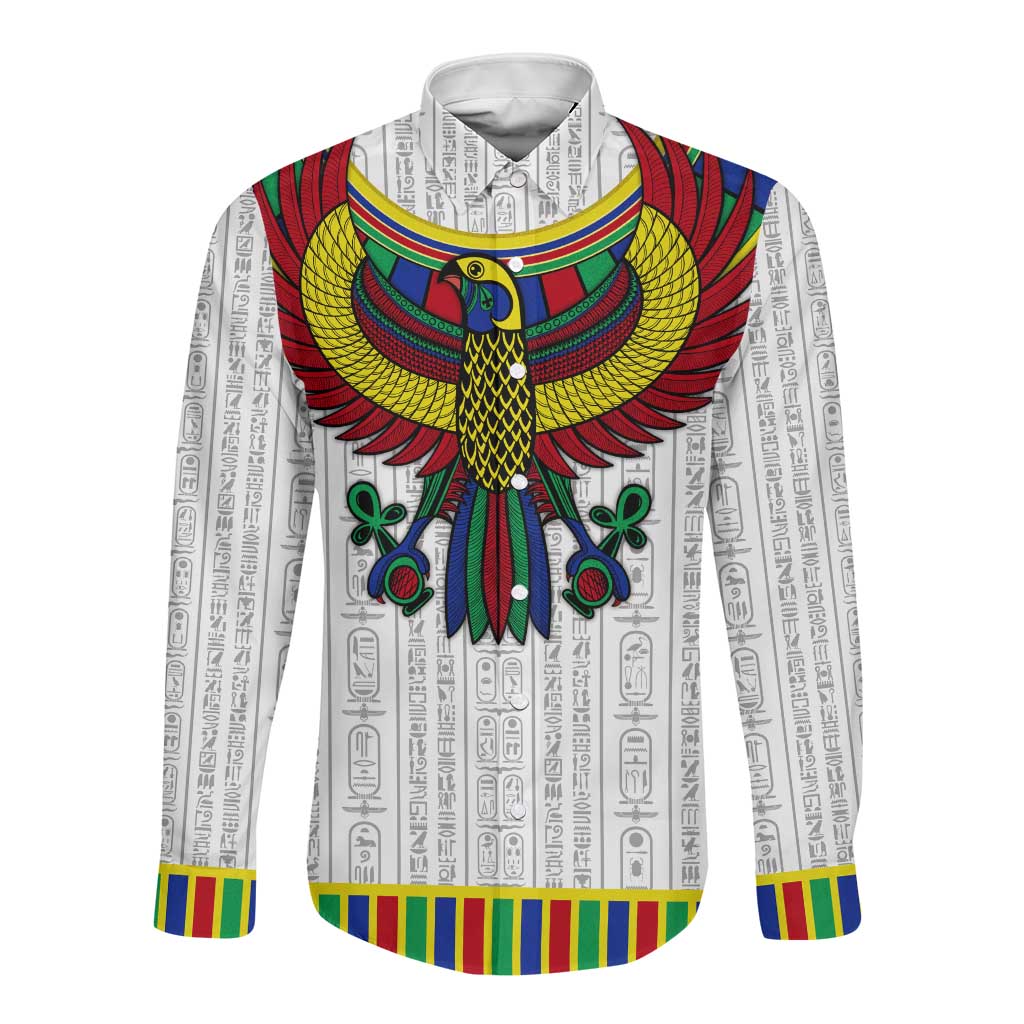 Egyptian Horus Long Sleeve Button Shirt Gods of Egypt