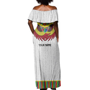 Egyptian Horus Off Shoulder Maxi Dress Gods of Egypt