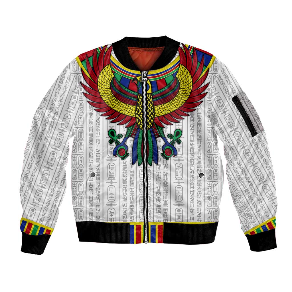 Egyptian Horus Sleeve Zip Bomber Jacket Gods of Egypt