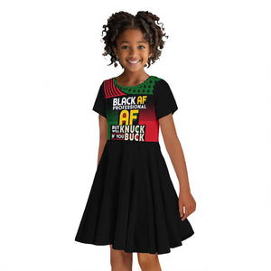 Black AF Professional AF But Will Knuck If You Kid Short Sleeve Dress African Pride