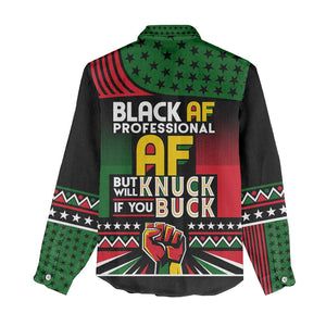 Black AF Professional AF But Will Knuck If You Women Casual Shirt African Pride