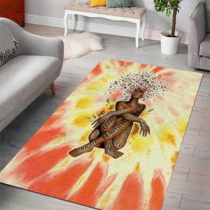 Black Queen Tie Dye Area Rug