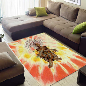 Black Queen Tie Dye Area Rug