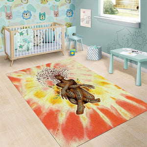 Black Queen Tie Dye Area Rug