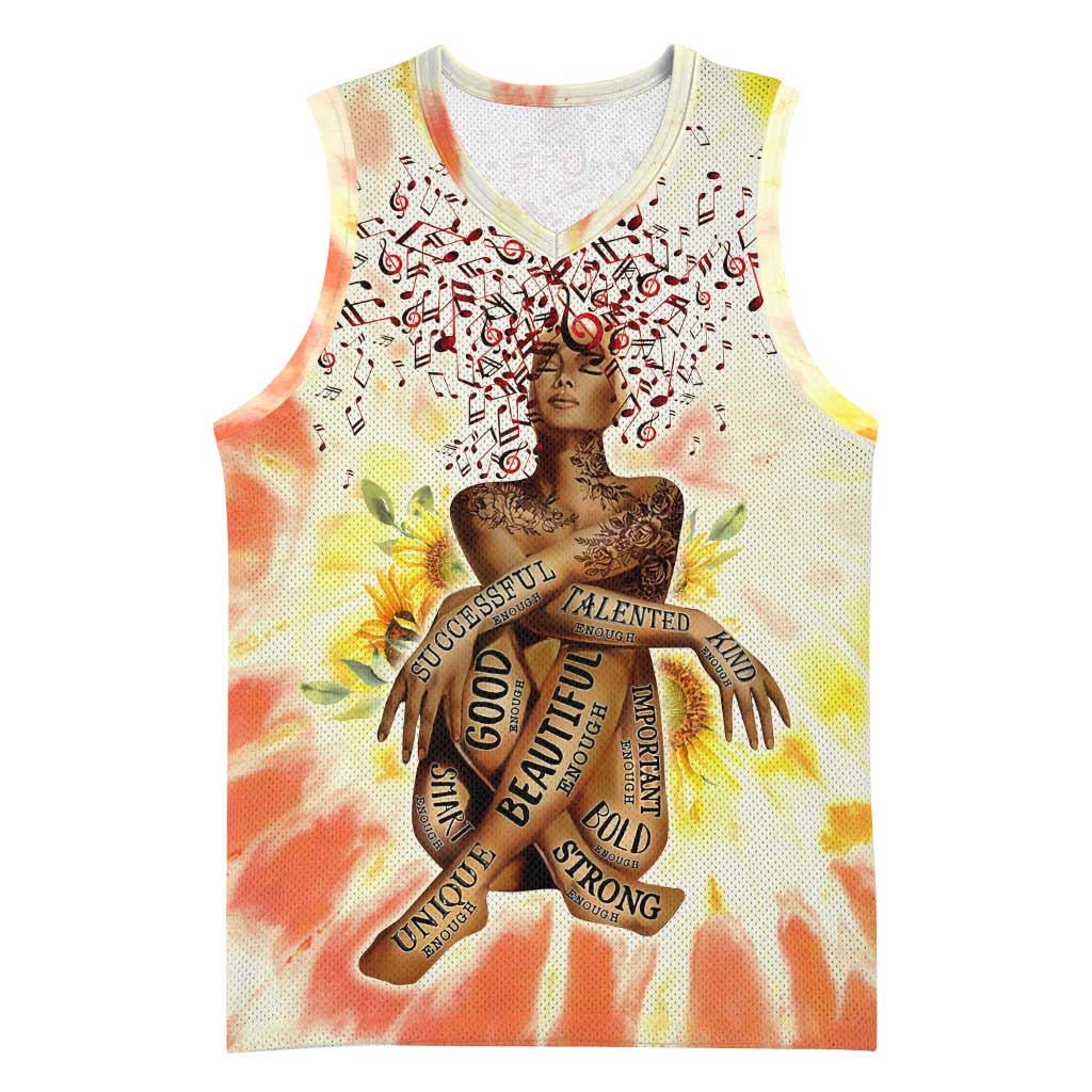 Black Queen Tie Dye Basketball Jersey DT02