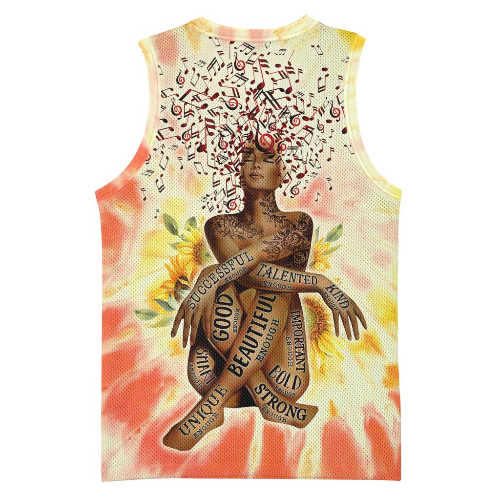 Black Queen Tie Dye Basketball Jersey DT02