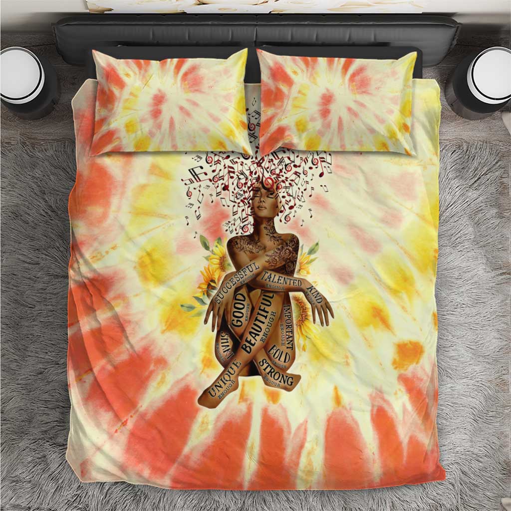 Black Queen Tie Dye Bedding Set