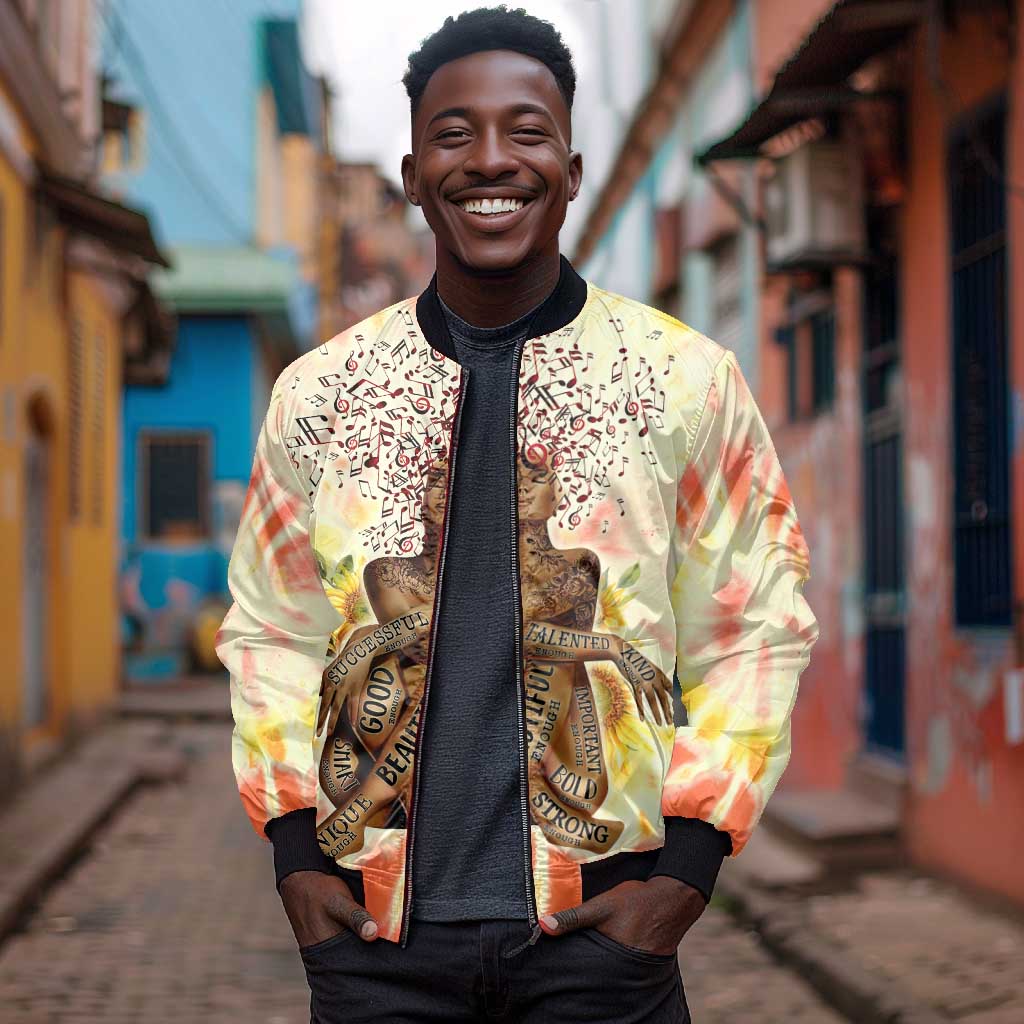 Black Queen Tie Dye Bomber Jacket