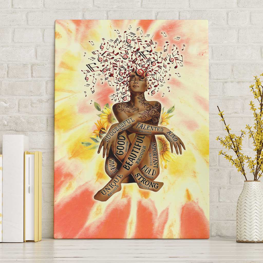 Black Queen Tie Dye Canvas Wall Art