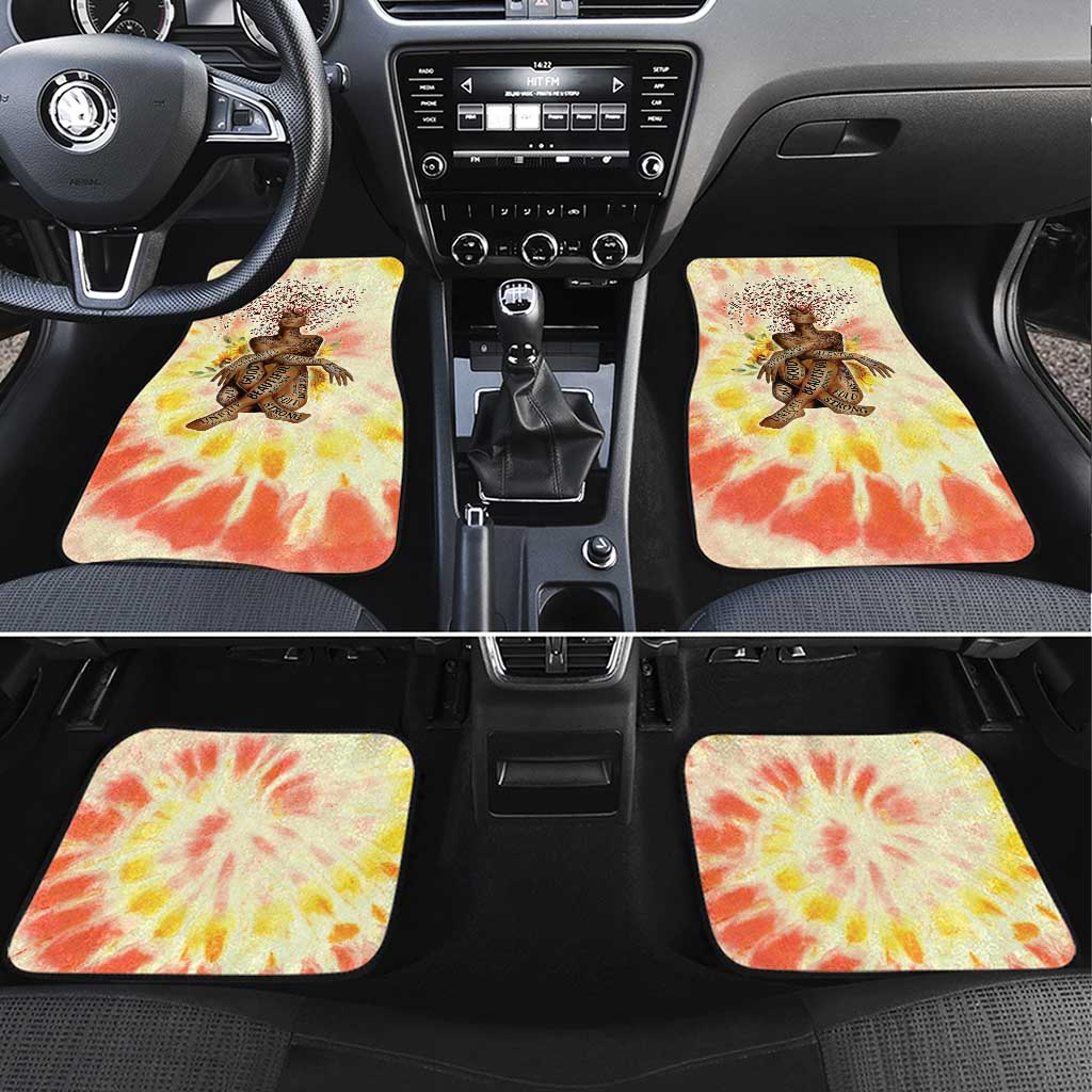 Black Queen Tie Dye Car Mats