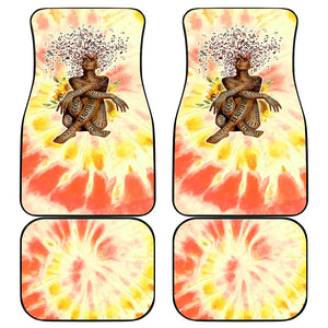 Black Queen Tie Dye Car Mats