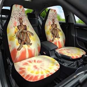 Black Queen Tie Dye Car Seat Cover