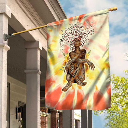 Black Queen Tie Dye Garden Flag