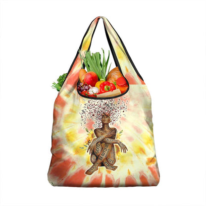 Black Queen Tie Dye Grocery Bag