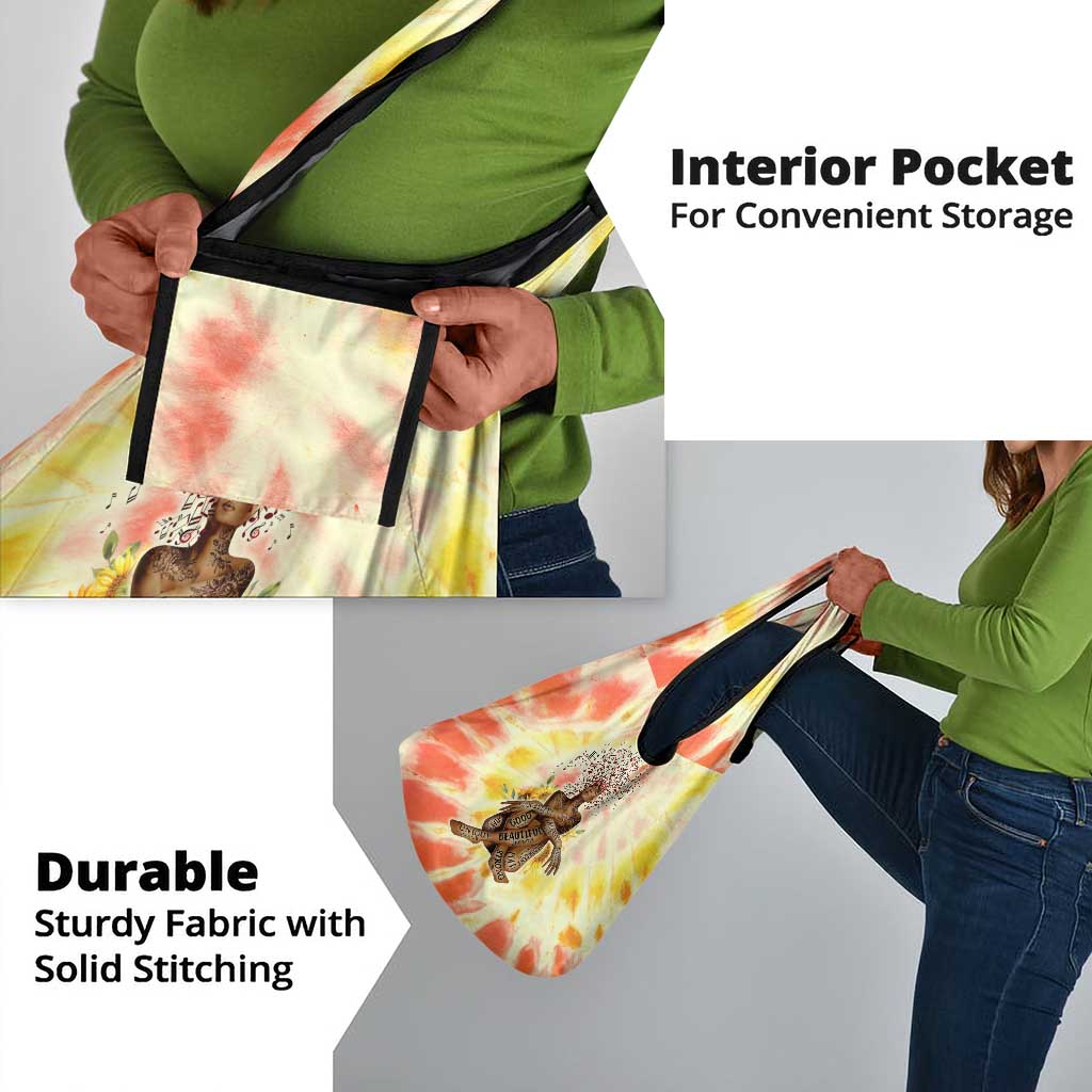 Black Queen Tie Dye Grocery Bag