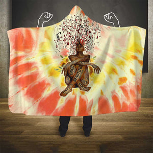 Black Queen Tie Dye Hooded Blanket