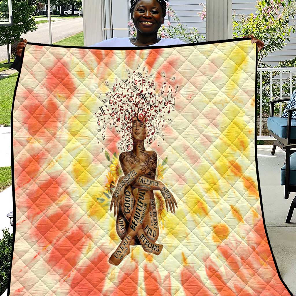 Black Queen Tie Dye Quilt