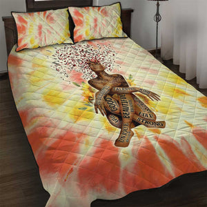 Black Queen Tie Dye Quilt Bed Set