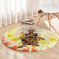 Black Queen Tie Dye Round Carpet
