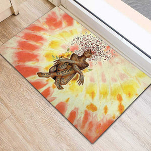 Black Queen Tie Dye Rubber Doormat