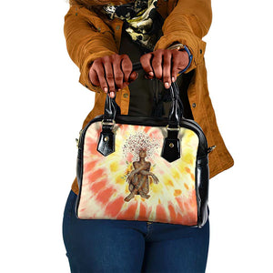 Black Queen Tie Dye Shoulder Handbag