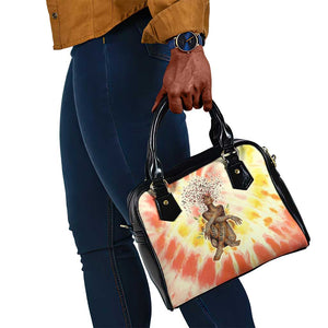 Black Queen Tie Dye Shoulder Handbag