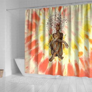 Black Queen Tie Dye Shower Curtain