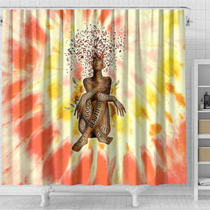 Black Queen Tie Dye Shower Curtain