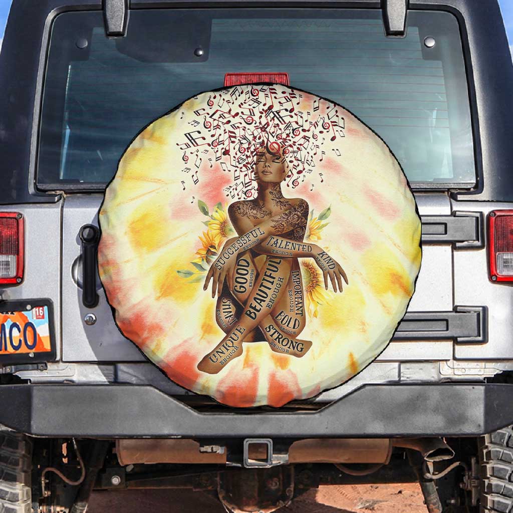 Black Queen Tie Dye Spare Tire Cover