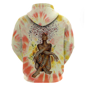 Black Queen Tie Dye Zip Hoodie