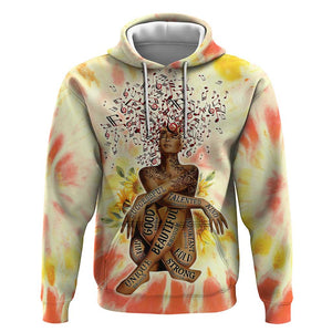 Black Queen Tie Dye Zip Hoodie