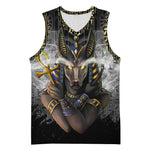 Anubis Basketball Jersey Egypt Pattern Black DT02