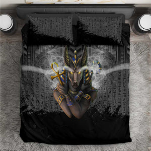 Anubis Bedding Set Egypt Pattern Black