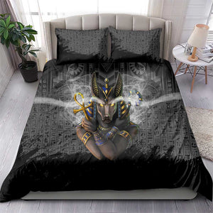 Anubis Bedding Set Egypt Pattern Black