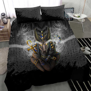 Anubis Bedding Set Egypt Pattern Black