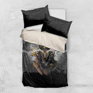 Anubis Bedding Set Egypt Pattern Black