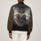 Anubis Bomber Jacket Egypt Pattern Black