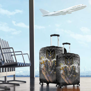 Anubis Luggage Cover Egypt Pattern Black