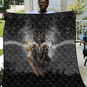 Anubis Quilt Egypt Pattern Black